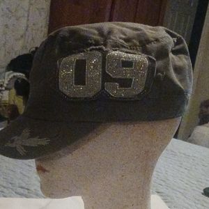 Stylish Brown Cap with Silver Accents